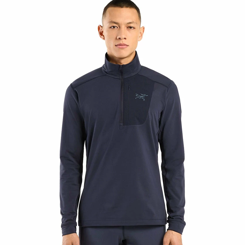 Arc'teryx Men's Rho LT Zip Neck - Black Sapphire 5 Arc'teryx Men's Rho LT Zip Neck - Black Sapphire - Image 3