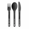 Sea To Summit AlphaLight Cutlery Set - 3pc (Knife, Fork & Spoon) - Grey Anodised 2 Sea To Summit AlphaLight Cutlery Set - 3pc (Knife, Fork & Spoon) - Grey Anodised -Brokedown Palace Shop Alphalight3pc