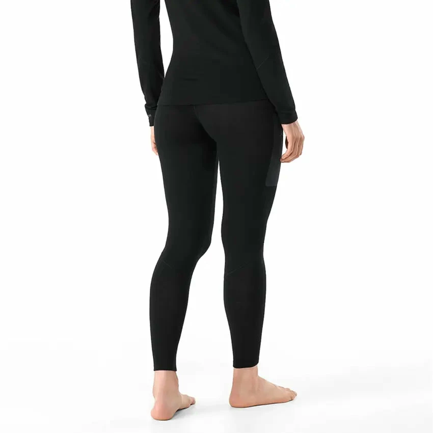 Arc'teryx Women's Rho Merino Wool Bottoms - Black 6 Arc'teryx Women's Rho Merino Wool Bottoms - Black - Image 4