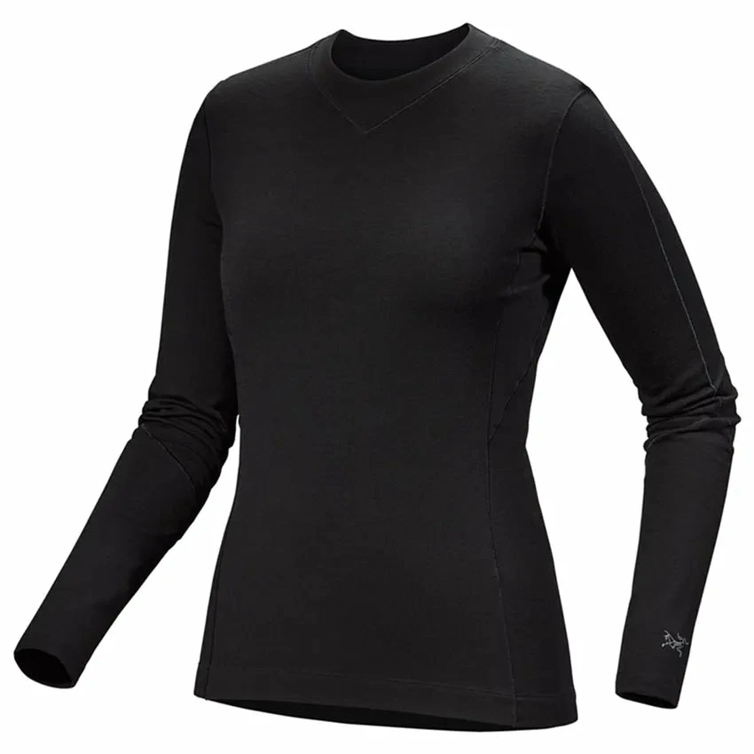 Arc'teryx Women's Rho Merino Wool LS Crew - Black 2 Arc'teryx Women's Rho Merino Wool LS Crew - Black