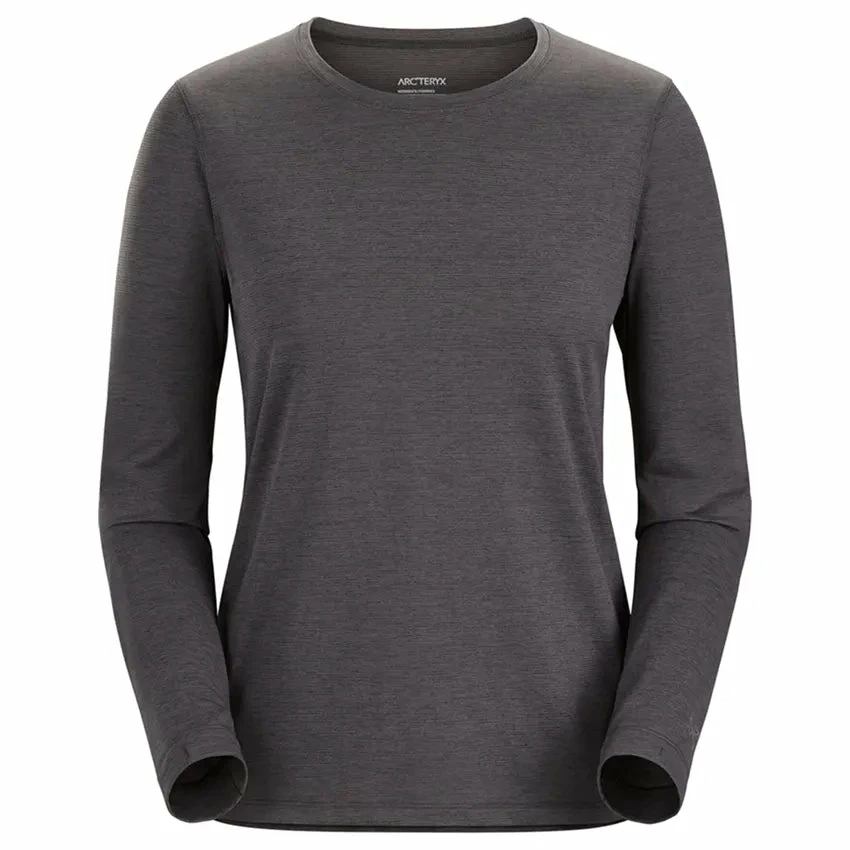 Arc'teryx Women's Taema Crew LS - Black Heather 3 Arc'teryx Women's Taema Crew LS - Black Heather