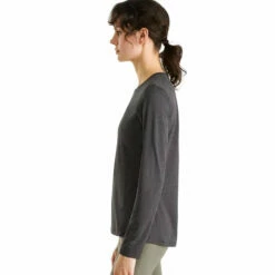 Arc'teryx Women's Taema Crew LS - Black Heather 9 Arc'teryx Women's Taema Crew LS - Black Heather -Brokedown Palace Shop Arcteryx SS23 TaemaCrewLS Black 03