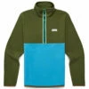 Cotopaxi Men's Amado Fleece Pullover - Pine & Poolside -Brokedown Palace Shop Cotopaxi AW23 MsAmadoFleece Pine 01