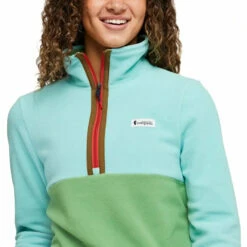 Cotopaxi Women's Amado Fleece Pullover - Sea Glass & Kelp -Brokedown Palace Shop Cotopaxi AW23 WsAmadoFleece SeaGlass 05
