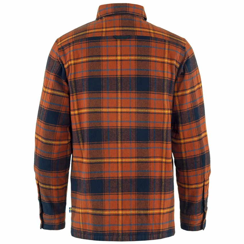 FJÄLLRÄVEN Men's Övik Lite Padded Shirt - Autumn Leaf / Dark Navy 5 FJÄLLRÄVEN Men's Övik Lite Padded Shirt - Autumn Leaf / Dark Navy - Image 3