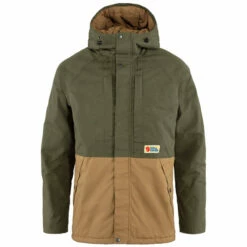 FJÄLLRÄVEN Men's Vardag Lite Padded Jacket - Laurel Green / Buckwheat Brown