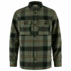 FJÄLLRÄVEN Men's Övik Lite Padded Shirt - Deep Forest / Black