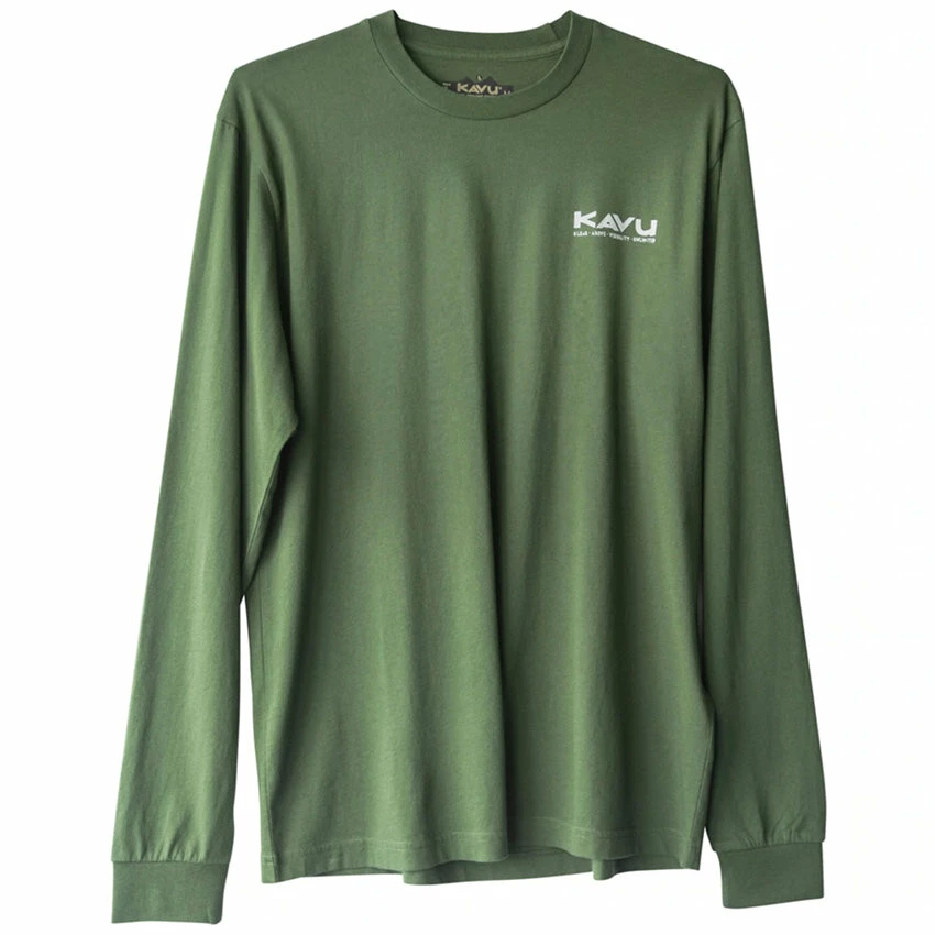 KAVU Men's L/S Etch Art T-Shirt - Green 4 KAVU Men's L/S Etch Art T-Shirt - Green - Image 2