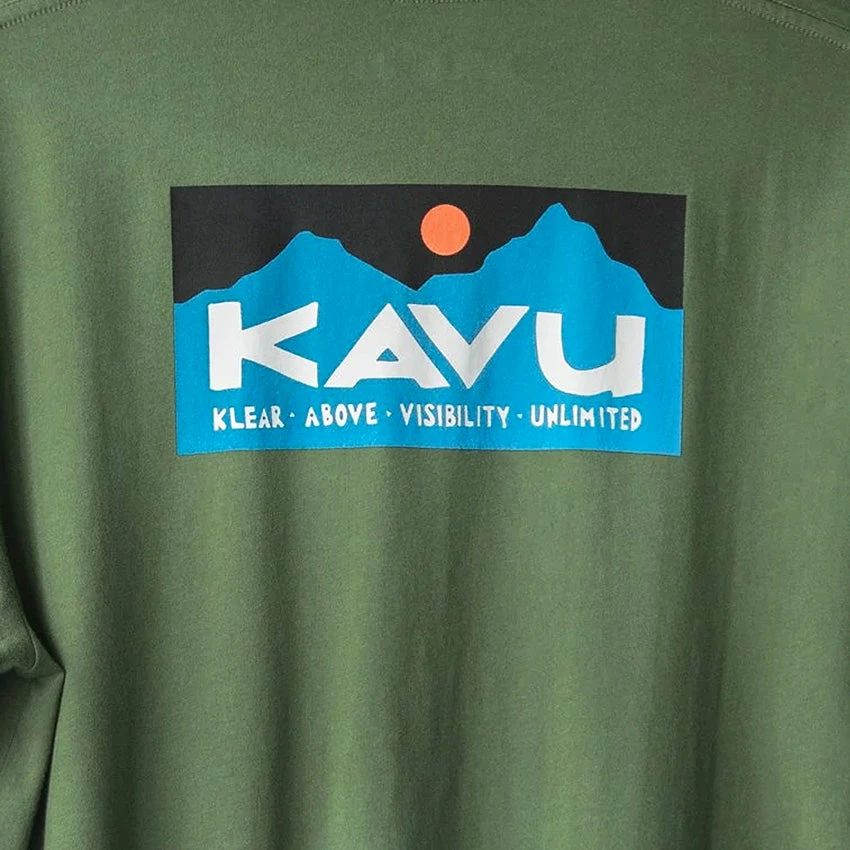 KAVU Men's L/S Etch Art T-Shirt - Green 5 KAVU Men's L/S Etch Art T-Shirt - Green - Image 3