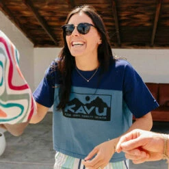 KAVU Women's Malin T-Shirt - High Skies -Brokedown Palace Shop KAVU SS23 01MalinTee HighSKies 04