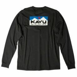KAVU Men's L/S Etch Art T-Shirt - Black Licorice