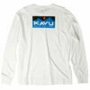 KAVU Men's L/S Etch Art T-Shirt - Off White
