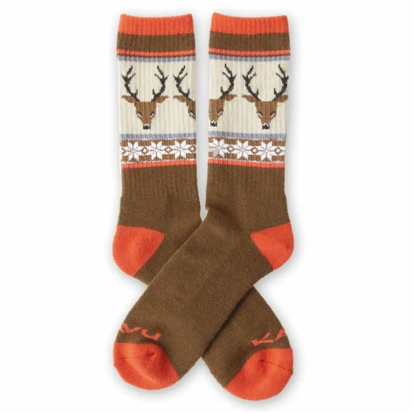 KAVU Moonwalk Socks - Oh Deer 3 KAVU Moonwalk Socks - Oh Deer