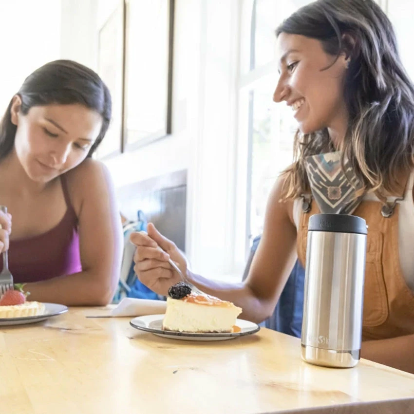 Klean Kanteen Insulated TKWide 12oz W/ Café Cap - Brushed Stainless 4 Klean Kanteen Insulated TKWide 12oz W/ Café Cap - Brushed Stainless - Image 2