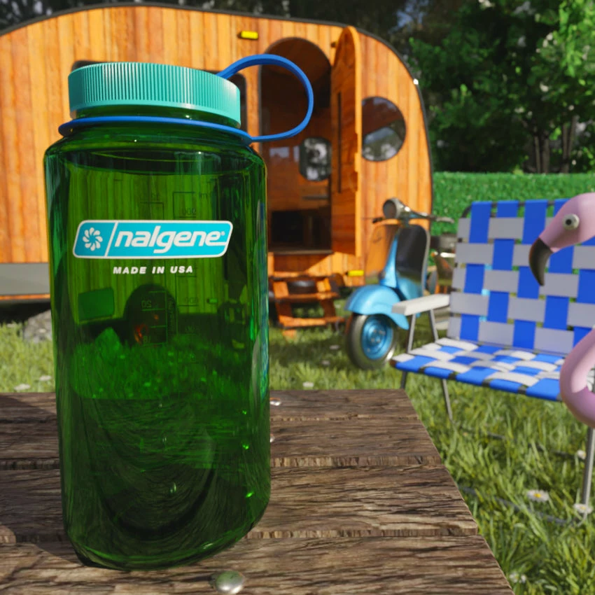 Nalgene 32oz/1L WM Tritan Sustain Bottle - Parrot Green 6 Nalgene 32oz/1L WM Tritan Sustain Bottle - Parrot Green - Image 4