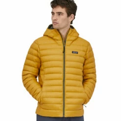 Patagonia Men's Down Sweater Hoody - Cabin Gold -Brokedown Palace Shop Patagonia AW22 DownSweaterHoody CabinGold 03