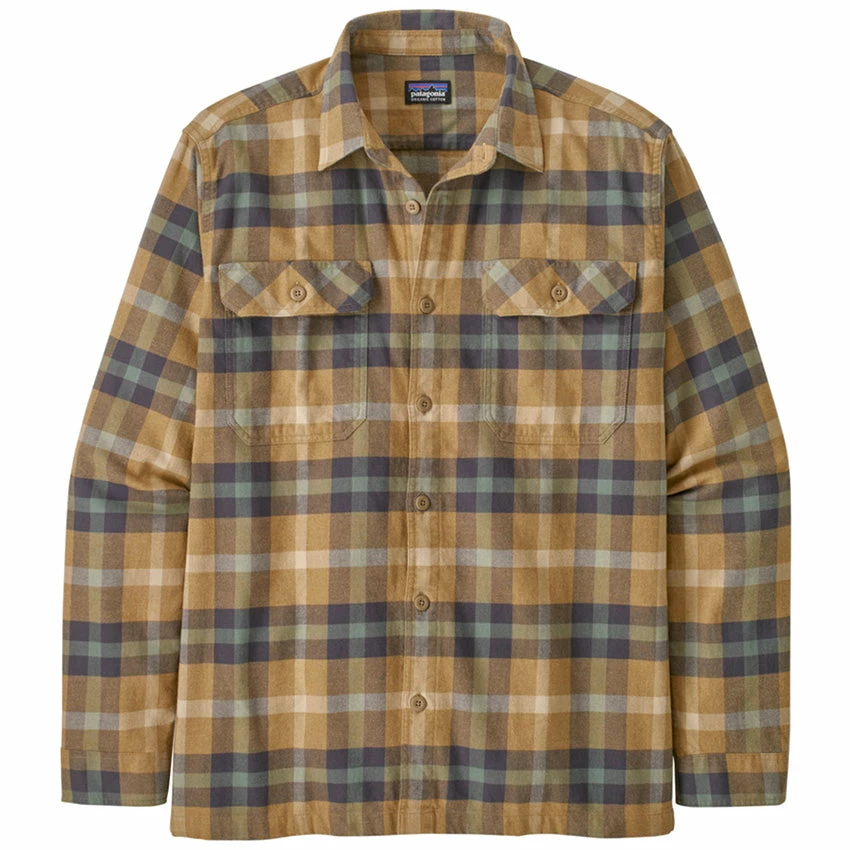 Patagonia Men's L/S Organic Cotton Fjord Flannel Shirt - Forage: Mojave Khaki 3 Patagonia Men's L/S Organic Cotton Fjord Flannel Shirt - Forage: Mojave Khaki