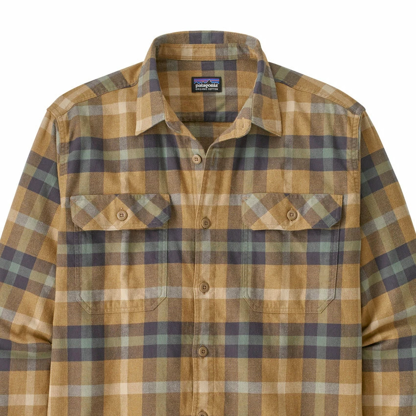 Patagonia Men's L/S Organic Cotton Fjord Flannel Shirt - Forage: Mojave Khaki 4 Patagonia Men's L/S Organic Cotton Fjord Flannel Shirt - Forage: Mojave Khaki - Image 2