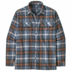 Patagonia Men's L/S Organic Cotton Fjord Flannel Shirt - Forage: Plume Grey