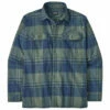 Patagonia Men's L/S Organic Cotton Fjord Flannel Shirt - Live Oak: Hemlock Green -Brokedown Palace Shop Patagonia AW22 MsFjordFlannel LOGreen 01