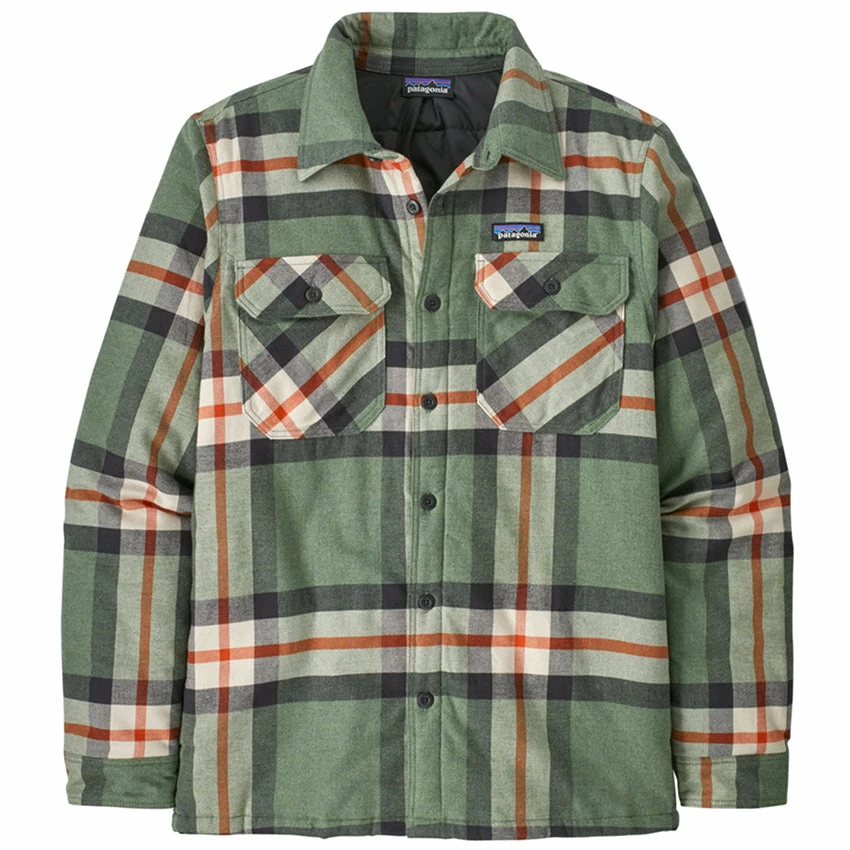 Patagonia Men's Insulated Organic Cotton MW Fjord Flannel Shirt - Forestry: Hemlock Green 3 Patagonia Men's Insulated Organic Cotton MW Fjord Flannel Shirt - Forestry: Hemlock Green