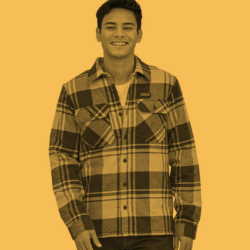 Patagonia Men's Insulated Organic Cotton MW Fjord Flannel Shirt - Forestry: Hemlock Green 5 Patagonia Men's Insulated Organic Cotton MW Fjord Flannel Shirt - Forestry: Hemlock Green - Image 3