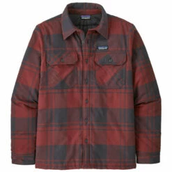 Patagonia Men's Insulated Organic Cotton MW Fjord Flannel Shirt - Live Oak: Sequoia Red