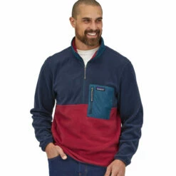 Patagonia Men's Microdini 1/2 Zip Pullover - Wax Red -Brokedown Palace Shop Patagonia AW22 MsMicrodini12Zip WaxRed 03