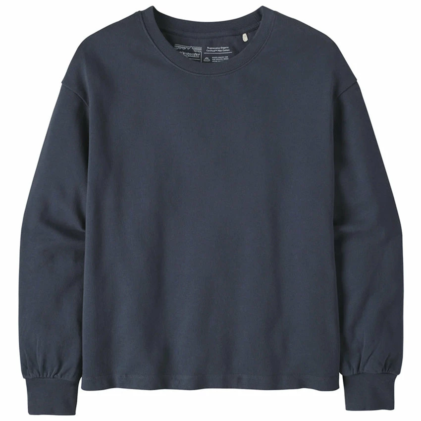 Patagonia Women's Regenerative Organic Certified™ Cotton Essential Pullover - Smolder Blue 3 Patagonia Women's Regenerative Organic Certified™ Cotton Essential Pullover - Smolder Blue