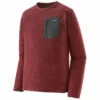 Patagonia Men's R1 Air Crew - Sequoia Red -Brokedown Palace Shop Patagonia AW22 R1FleeceCrew SequoiaRed 01