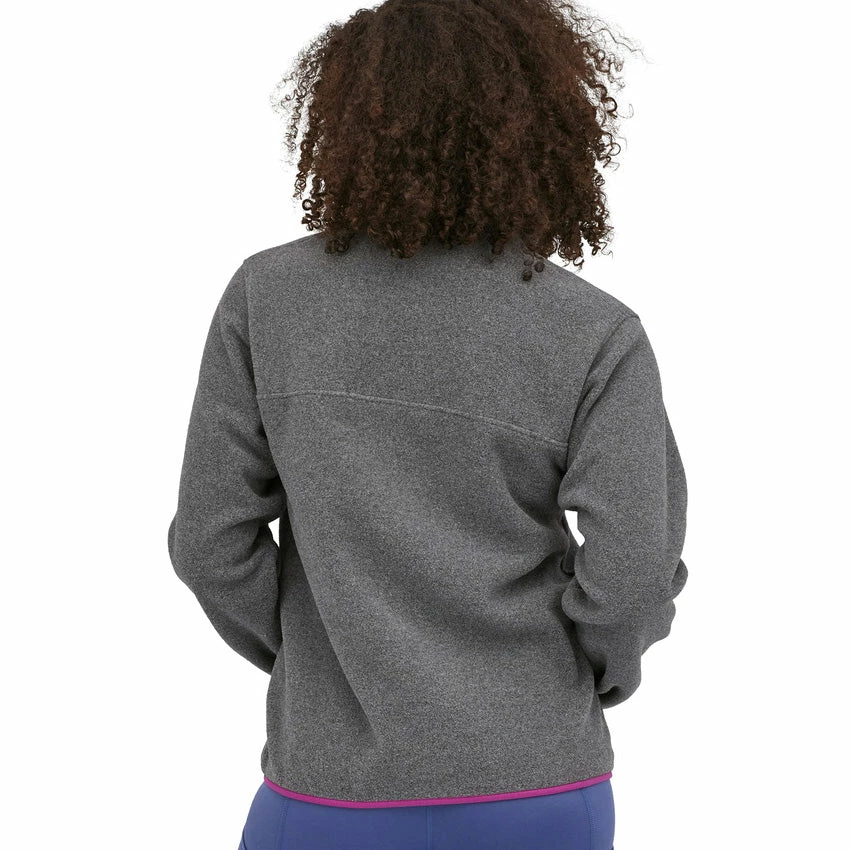 Patagonia Women's LW Synchilla Snap-T Fleece Pullover - Nickel W/Amaranth Pink 6 Patagonia Women's LW Synchilla Snap-T Fleece Pullover - Nickel W/Amaranth Pink - Image 4