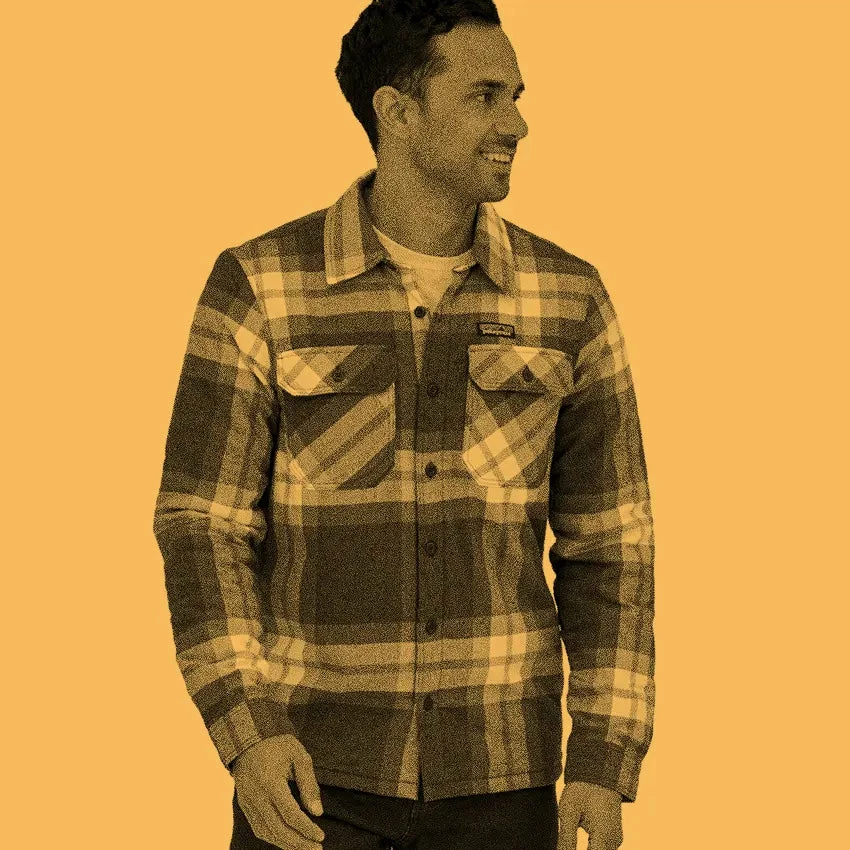 Patagonia Men's Insulated Organic Cotton MW Fjord Flannel Shirt - Basin Green 4 Patagonia Men's Insulated Organic Cotton MW Fjord Flannel Shirt - Basin Green - Image 2