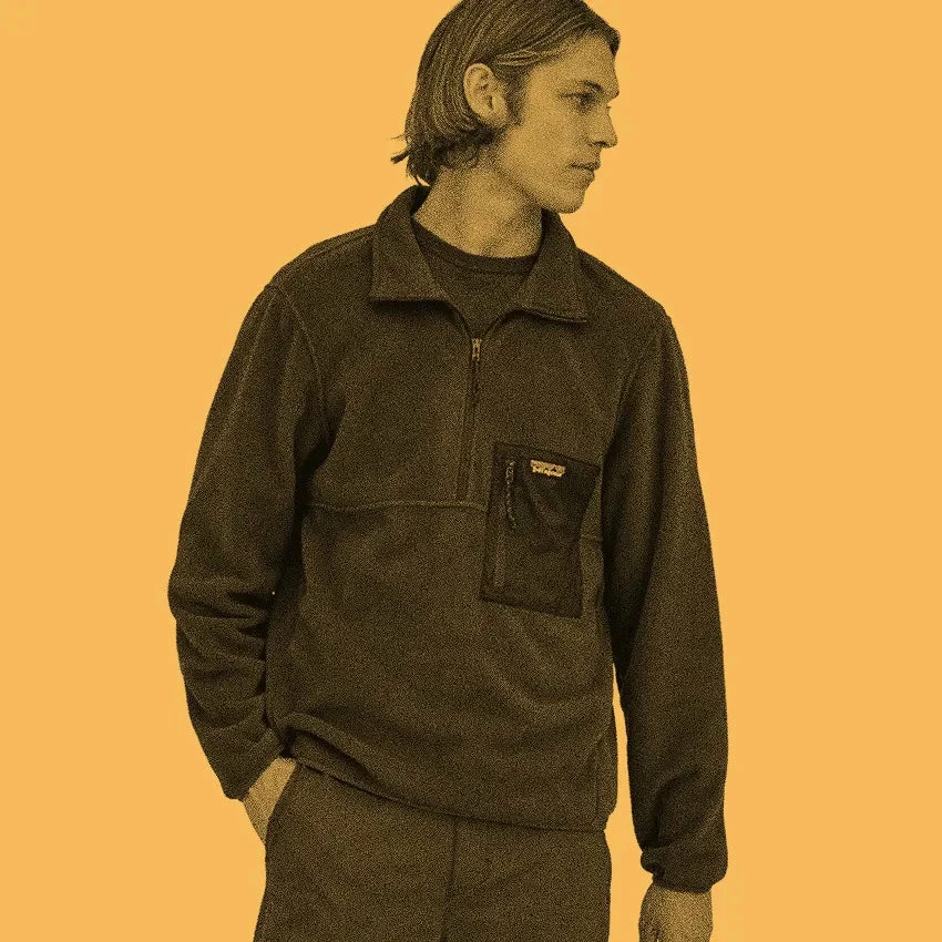 Patagonia Men's Microdini 1/2 Zip Pullover - Belay Blue 5 Patagonia Men's Microdini 1/2 Zip Pullover - Belay Blue - Image 3