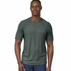 Patagonia Men's Capilene Cool Trail Shirt - Nouveau Green -Brokedown Palace Shop Patagonia AW23 MsCapCoolTrailShirt NUVG 03