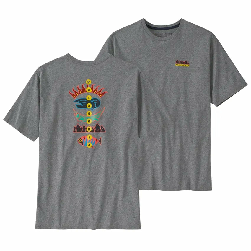 Patagonia Men's Fitz Roy Wild Responsibili-Tee - Gravel Heather 3 Patagonia Men's Fitz Roy Wild Responsibili-Tee - Gravel Heather