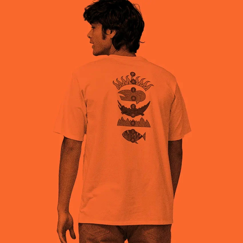 Patagonia Men's Fitz Roy Wild Responsibili-Tee - Gravel Heather 7 Patagonia Men's Fitz Roy Wild Responsibili-Tee - Gravel Heather - Image 5