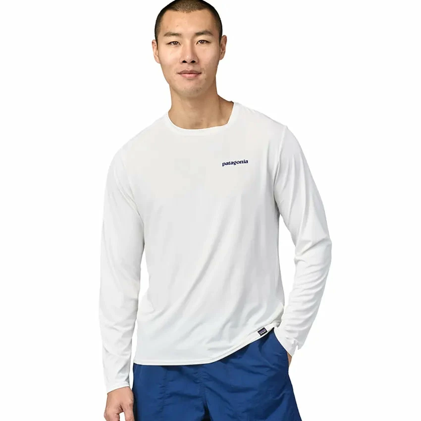 Patagonia Men's L/S Capilene Cool Daily Graphic Shirt - Waters - Boardshort Logo: White 4 Patagonia Men's L/S Capilene Cool Daily Graphic Shirt - Waters - Boardshort Logo: White - Image 2