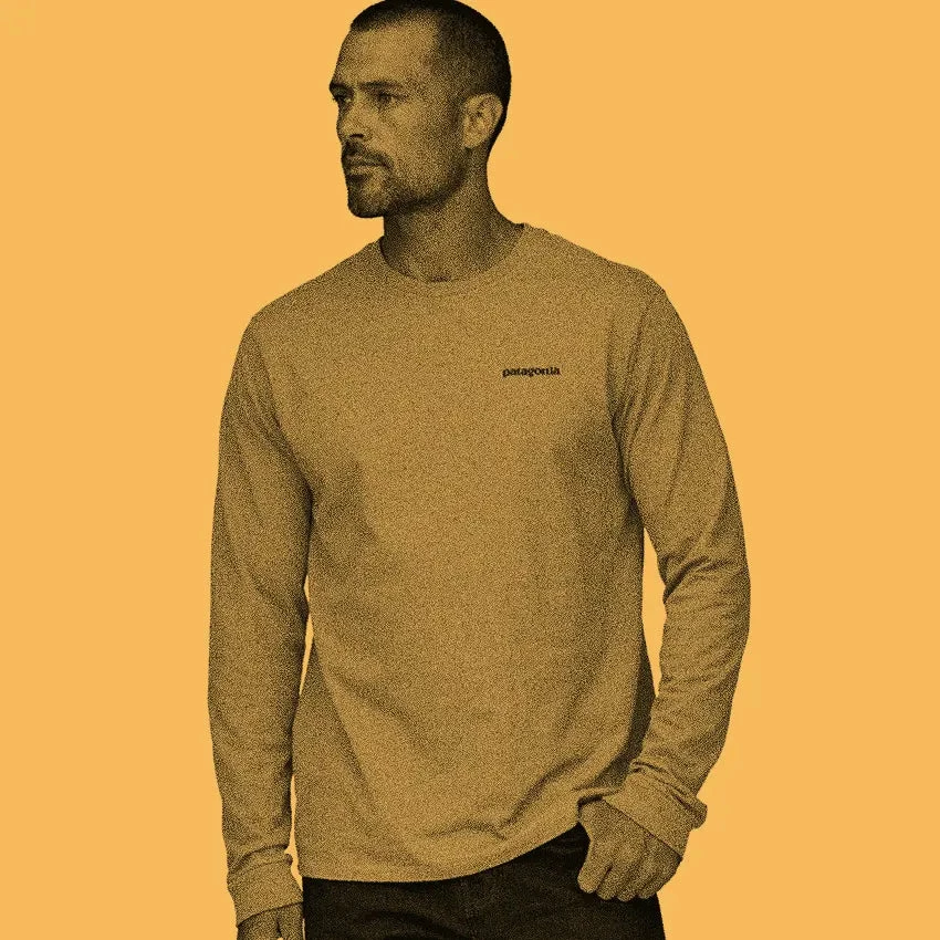 Patagonia Men's Long Sleeved P-6 Logo Responsibili-Tee - Nouveau Green 4 Patagonia Men's Long Sleeved P-6 Logo Responsibili-Tee - Nouveau Green - Image 2