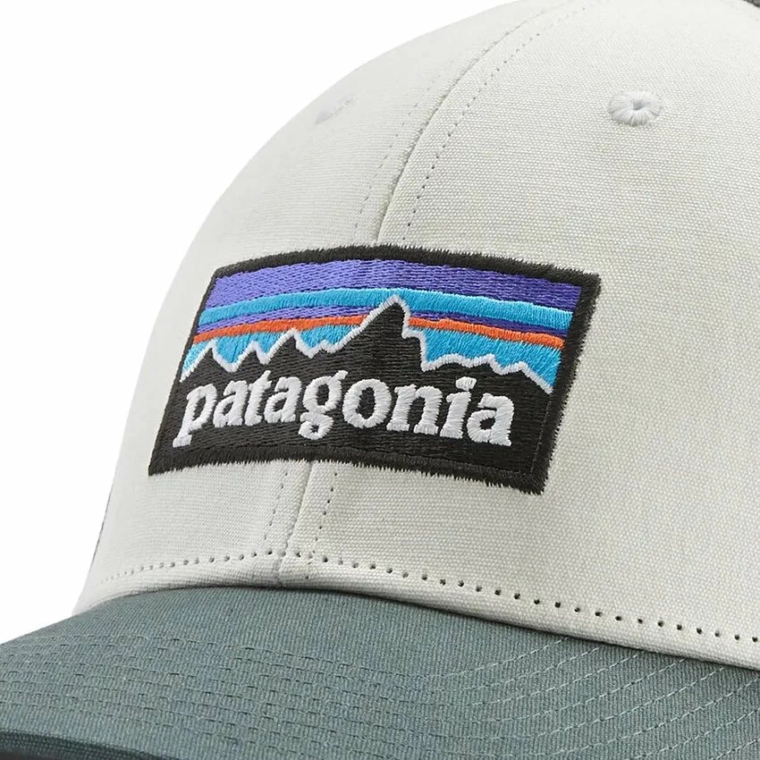 Patagonia P-6 Logo LoPro Trucker Hat - White W/Nouveau Green 4 Patagonia P-6 Logo LoPro Trucker Hat - White W/Nouveau Green - Image 2