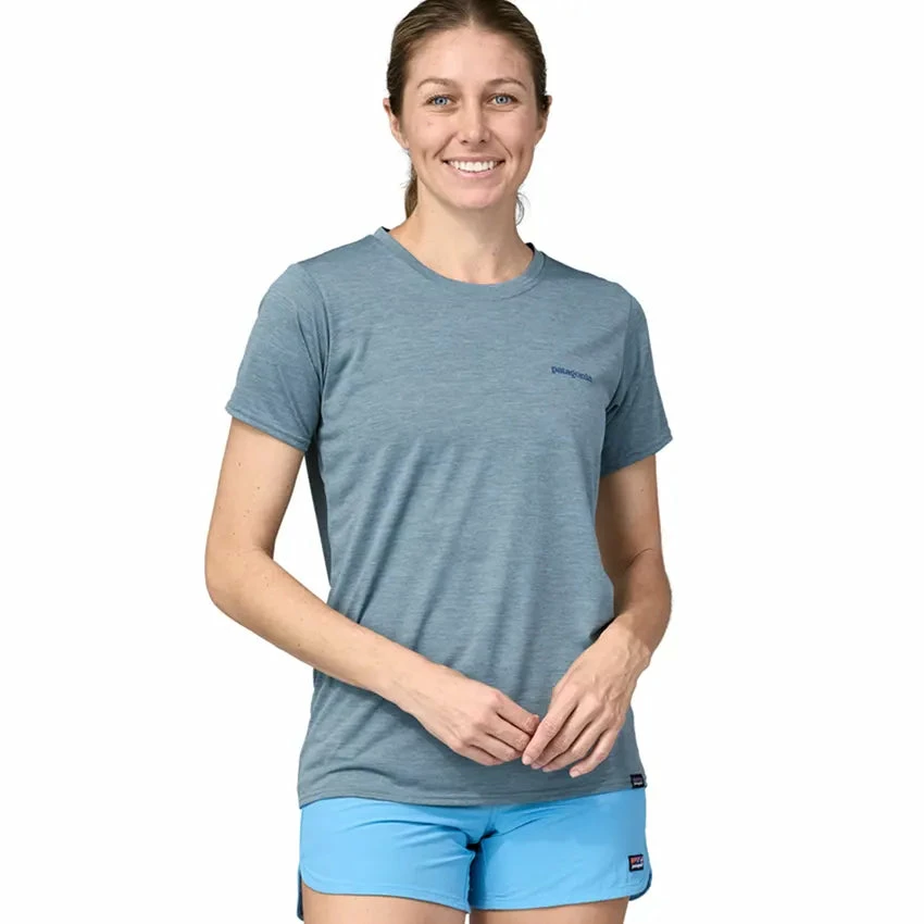 Patagonia Women's Capilene Cool Daily Graphic Shirt - Waters - Boardshort Logo: Light Plume Grey X-Dye 4 Patagonia Women's Capilene Cool Daily Graphic Shirt - Waters - Boardshort Logo: Light Plume Grey X-Dye - Image 2
