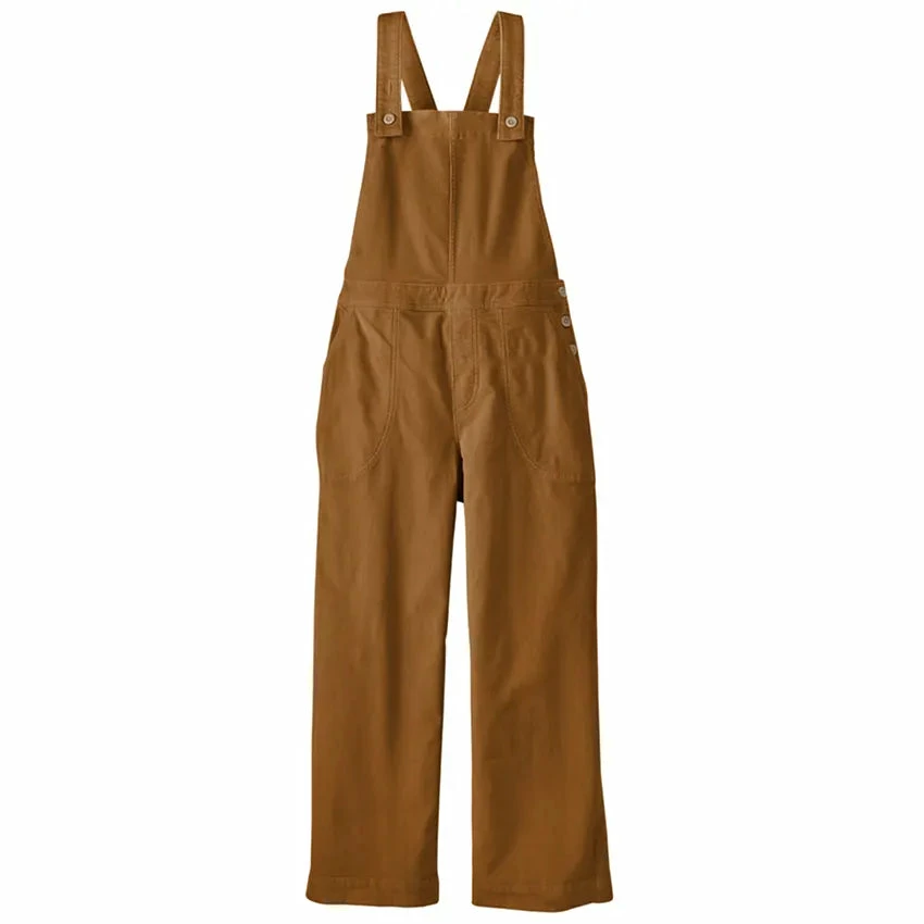 Patagonia Women's Stand Up Cropped Corduroy Overalls - Nest Brown 3 Patagonia Women's Stand Up Cropped Corduroy Overalls - Nest Brown