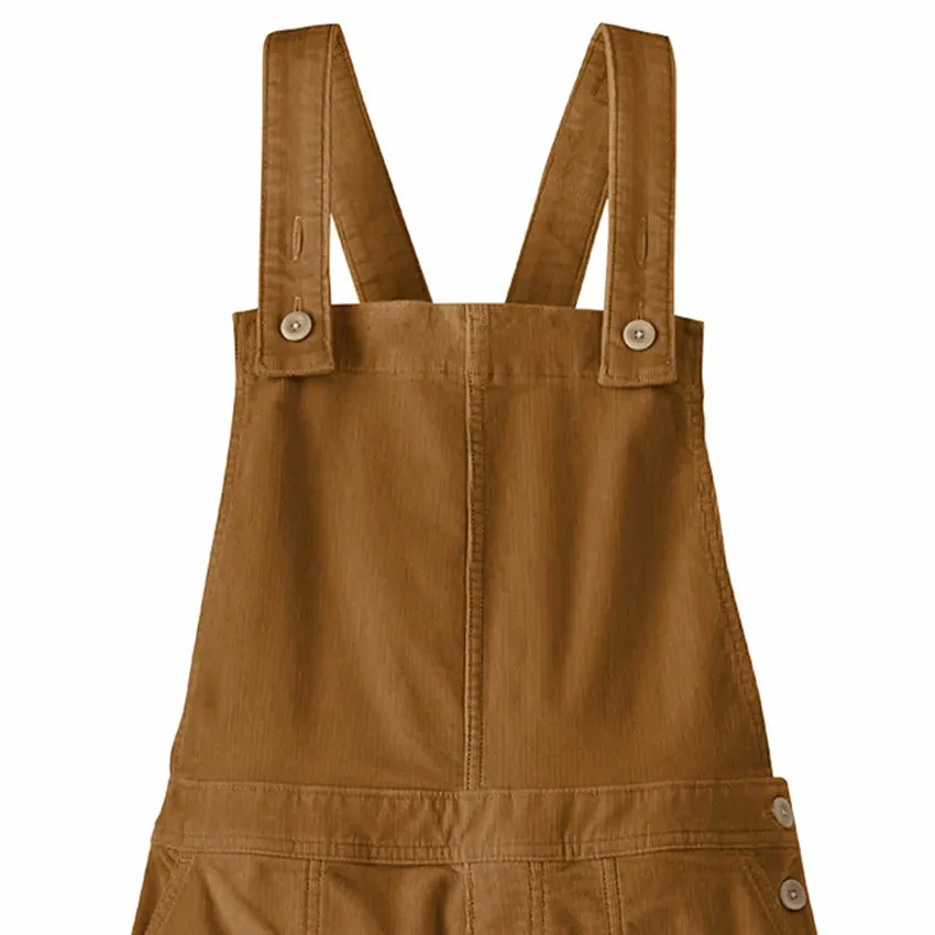 Patagonia Women's Stand Up Cropped Corduroy Overalls - Nest Brown 4 Patagonia Women's Stand Up Cropped Corduroy Overalls - Nest Brown - Image 2