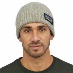 Patagonia Brodeo Beanie - P-6 Logo: Drifter Grey -Brokedown Palace Shop Patagonia BrodeoBeanie DrifterGrey 02