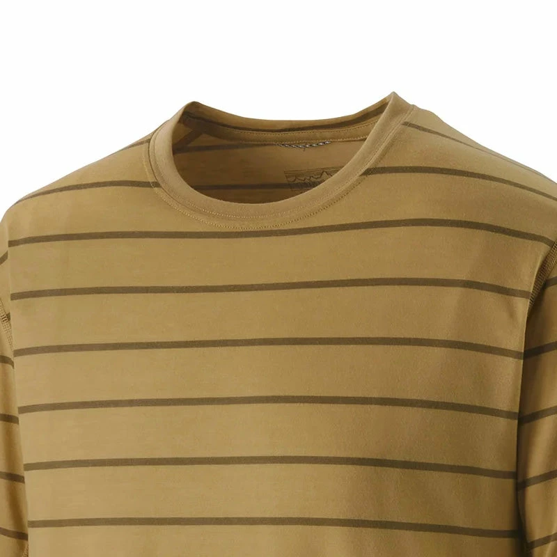 Patagonia Men's Capilene Cool Trail Shirt - Furrow Stripe: Moray Khaki 4 Patagonia Men's Capilene Cool Trail Shirt - Furrow Stripe: Moray Khaki - Image 2