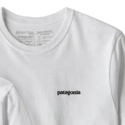 Patagonia Men's Long Sleeved P-6 Logo Responsibili-Tee - White -Brokedown Palace Shop Patagonia M LSP6ResponsibiliTee White 04