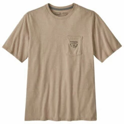 Patagonia Men's Forge Mark Crest Pocket Responsibili-Tee - Oar Tan