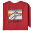 Patagonia Men's Line Logo Ridge Pocket Responsibili-Tee - Sumac Red -Brokedown Palace Shop Patagonia MsLineLogoRidgeTee SumacRed 01