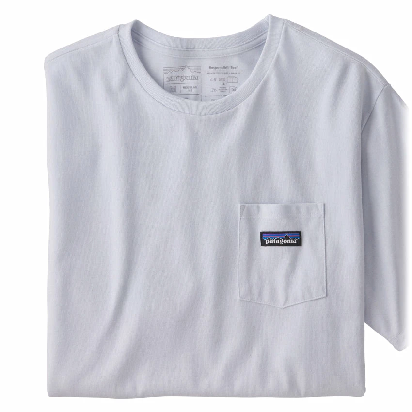 Patagonia Men's P-6 Label Pocket Responsibili-Tee - White 3 Patagonia Men's P-6 Label Pocket Responsibili-Tee - White