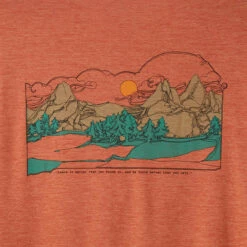Patagonia Men's Capilene Cool Daily Graphic Shirt - Lands - Lost And Found: Quartz Coral X-Dye -Brokedown Palace Shop Patagonia SS23 LSCapCoolGraphicLandsLFCX 05