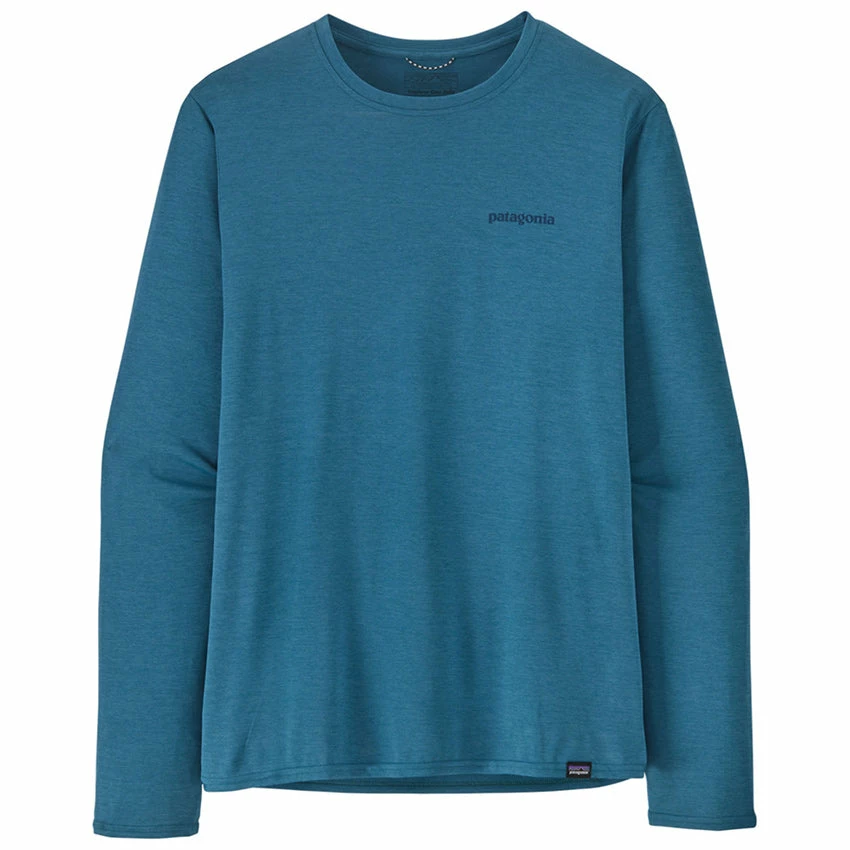 Patagonia Men's L/S Capilene Cool Daily Graphic Shirt - Waters - Boardshort Logo: Wavy Blue X-Dye 4 Patagonia Men's L/S Capilene Cool Daily Graphic Shirt - Waters - Boardshort Logo: Wavy Blue X-Dye - Image 2